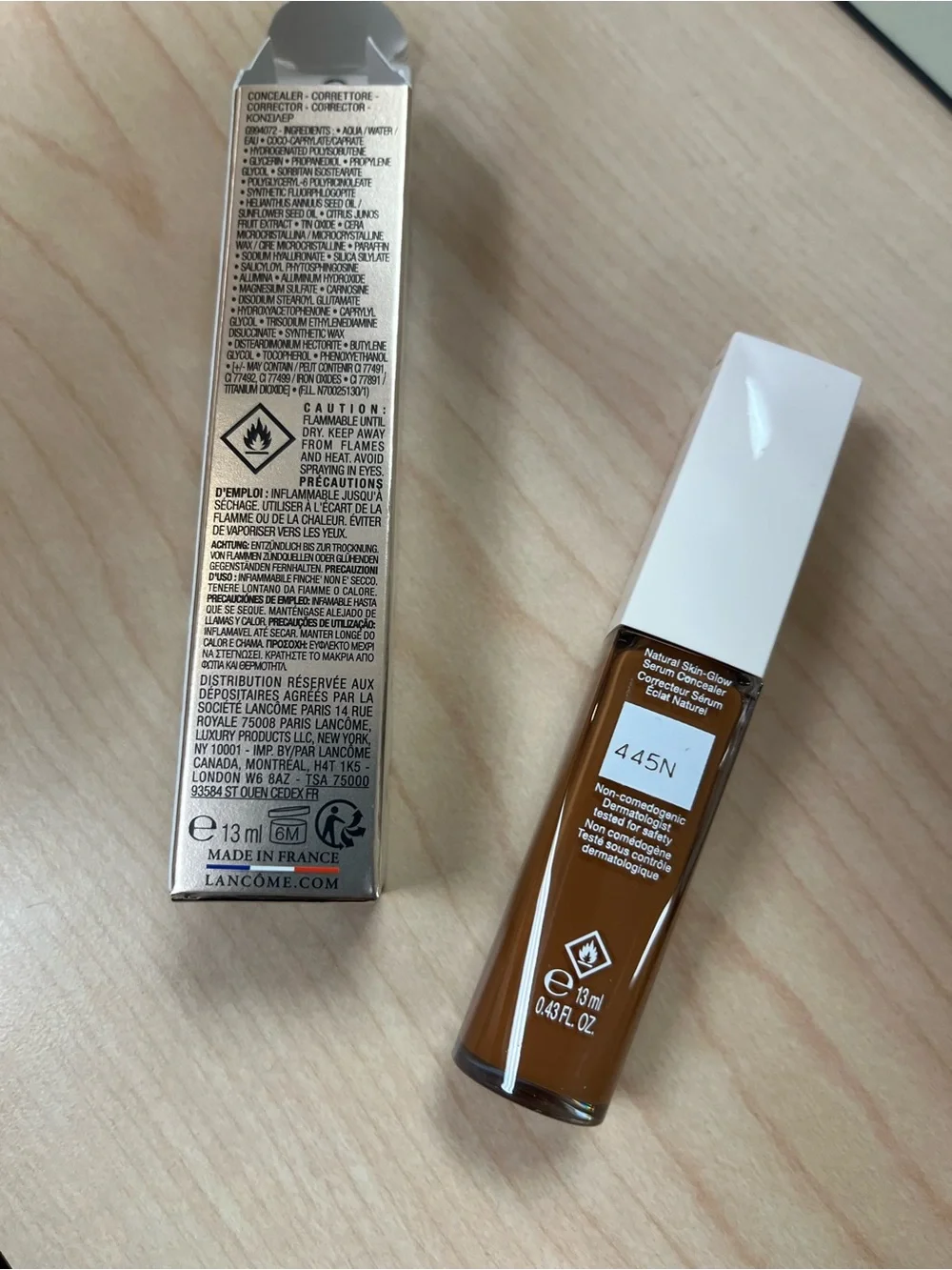 Lancome Teint Idole Ultra Wear Care & Glow Serum Concealer ~0.43 fl oz 445N